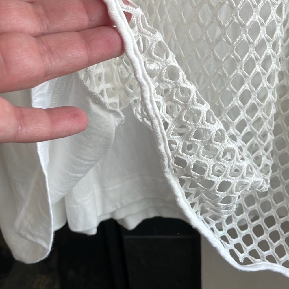John Mark White Netting Top - image 3